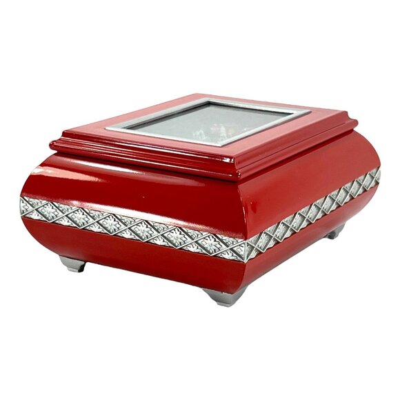 Christmas Music Box Rotating Train Red Roman 130223 Works 2016 Multiple Songs - Picture 6 of 13